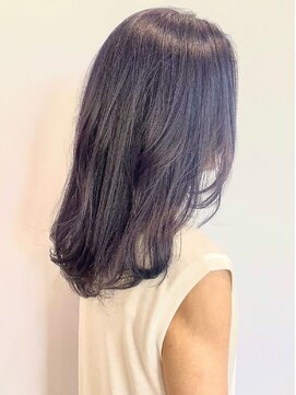 ヘア イノウエ HAIR INOUE 韓国風レイヤースタイル 透明感パープルカラー
