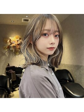 ロンド レア 天神大名店(Lond Le’a) ダブルカラー/インナーカラー/イヤリングカラー/ミルクティー