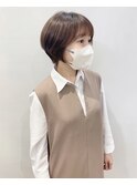 【松戸　石山】大人可愛い丸みショート　前下がりショート