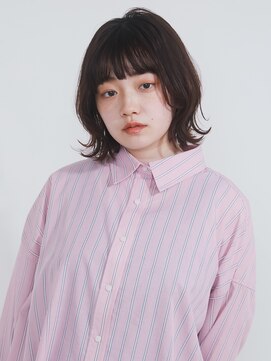 オンク 新宿(onk) 黒髪/グレーベージュ/レイヤーロング/前髪パーマ[新宿駅]