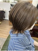ミディアムウルフ×グレージュ/20代/30代/40代/北本/桶川/鴻巣