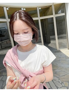 ヘアメイク アージュ 大野城 下大利店(HAIR MAKE age) ミニボブ×オリーブブラウン　20代30代40代