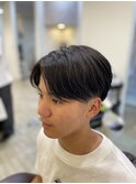 センター分け＆フェード