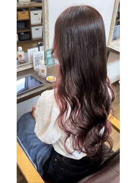 リドルヘアー 石井町店(Riddle HAIR) インナーカラーピンクブリーチダブルカラーピンク
