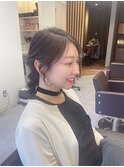 編みおろしヘアアレンジ