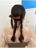 ツイン編みおろし