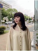 レッドカラー × レイヤーカット