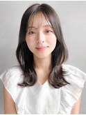 シースルーバンクモテ髪うるツヤくびれミディイメチェン小顔