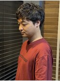 大人の無造作パーマ