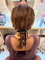 ヘアアレンジメント ボガスティーズ 溝の口店(Hair arrangement Vogusty's)&nbsp;ミディアムアレンジ/あみおろし/ブライダル/クリスマス