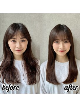 ストレートスタイル/艶髪/髪質改善/縮毛矯正/表参道/青山/外苑前