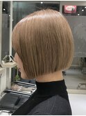 ハイライトカラーミルクティーベージュケアブリーチダブルカラー