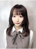 ブラウンカラー ワンカラー レイヤーカット