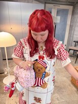ナヌーク ダイカンヤマ(nanuk daikanyama) 暖色カラーブリーチカラーレッドカラーハッシュカットレイヤー