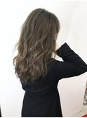 ロングスタイル/ハイライト+カーキグレージュ