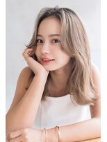 Liberte銀座 大人かわいい小顔レイヤー×ミルクティーベージュ