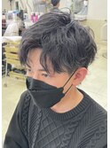 清潔感ハーフアップバング