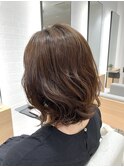 ボブ～ミディアム　コテ巻きパーマ 30代40代50代