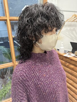 サティ(sati) 【sati 伊藤】マッシュウルフ+スパイラルパーマ