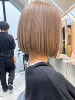 リール 銀座(R'EEL) 切りっぱなしボブ×ベージュカラー