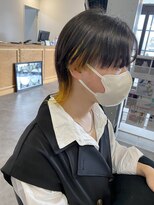 ナンバー(number+)&nbsp;20代30代ウルフインナーカラー立体感小顔丸み乾かすだけ