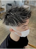 メンズカットハイライトメッシュダブルカラー