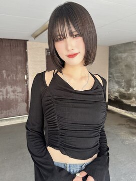 サンド 大阪梅田(sand) @morii_sand/オリーブベージュ/ショートボブ[大阪梅田駅]