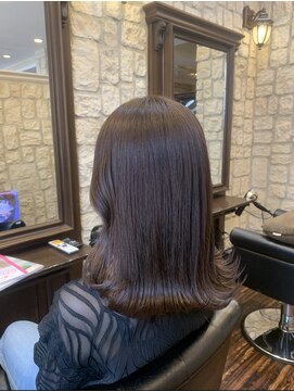 シャル 町田(shalu) ミディアムヘア×ラベンダーグレージュ