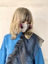 アンダーバーホワイト 広島 本通店(_WHITE)&nbsp;ホワイトブロンド×ポイントカラー