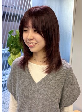 ハル 南平岸(HARU) レッドカラー/ブリーチなしカラー♪wata