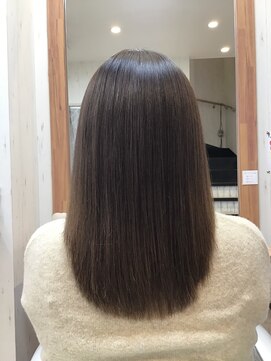 ユニティ 小田急相模原店 艶髪ストレートセミロング【小田急相模原/髪質改善/白髪染め】
