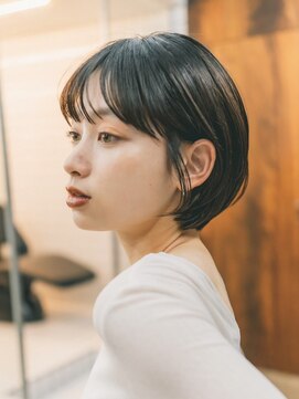 ガーデン 渋谷(GARDEN) ショート チェリーブラウン デジタルパーマ 丸型 卵型 四角