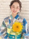 シニヨン／浴衣ヘアセット／ヘアアレンジ／着付け