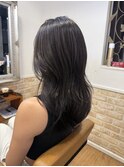 暗髪でも垢抜け◎透黒カラー×レイヤー【カミケン黒岩店/福島】