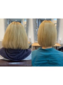 ブリーチ毛でも縮毛矯正OK！髪が綺麗になったと実感するお客様多数☆艶髪が叶う＊【船橋/縮毛矯正/TOKIO】
