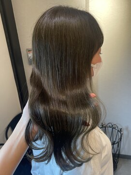 エイム ヘア リンク 長津田店(eim hair rink) ブリーチなしオリーブ×割れない顔まわりカット