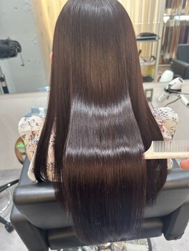 ベンジー 香椎店(benji) ケアカラー、マロンベージュ+髪質改善トリートメント