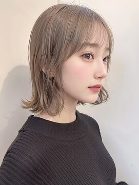 サンドイエナ 横浜店(sand yena) ボブディオリーブベージュ髪質改善縮毛矯正フェイスレイヤー