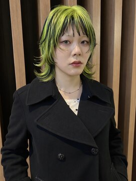 ケンジ 横浜(KENJE) レイヤー/ウルフカット/ケアブリーチ/デザインカラー