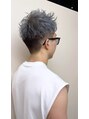 BEKKU Men's hair salon【ベックメンズヘアサロン】&nbsp;レイヤーアップバングメンズショート☆ダブルカラーでシルバーに