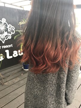 ラウラウヘアーリゾート(Lau Lau hair resort) 【LauLau 竹内】暗髪×グラデーションカラー