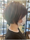 salon ao リアルスタイル  伸ばしかけのショート