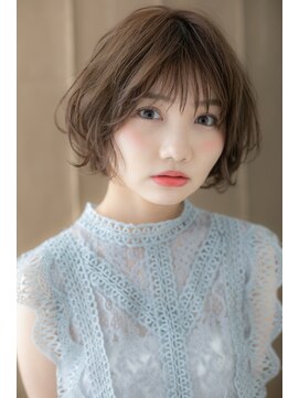 カバーヘア イヴ 戸頭店(COVER HAIR EVE) ショコラアッシュくせ毛風小顔ミニウルフZ戸頭10代20代30代