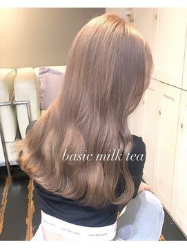 ベレーザ 渋谷(BELEZA) ba1484ホワイトミルクティーブリーチオンカラーロングレイヤー