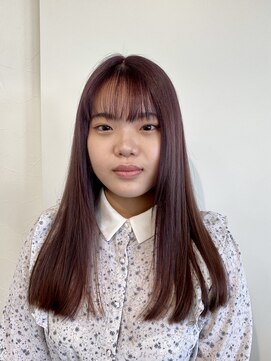 アンテリア ハイトーンピンクラベンダーワンレングス