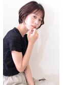 小顔愛されショート大人ガーリーシースルーバング/自由が丘