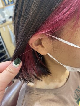 トゥルース(hair&eyelash Truth) 【Truth】フェイスカラー/ビビットピンク/ボブスタイル