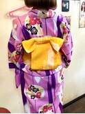 シンプルだけどしっとり可愛い『浴衣着付け帯アレンジ』(*^-^*)