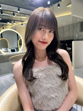 ロンドメリア 天神大名店(Lond Melia) ★くびレイヤーエモージュインナーグレージュ前髪ピンクベージュ