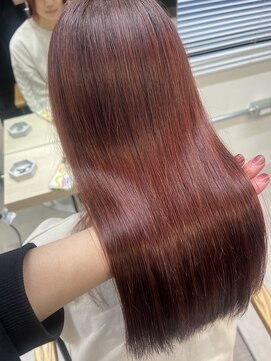 ユニ 江坂(Uni.) 髪質改善カラー　チェリーレッド